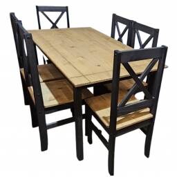 Comedor 6 sillas X (madera )