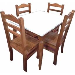 Comedor 4 sillas respaldo alto