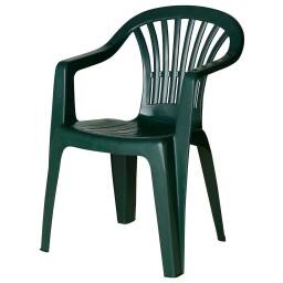 Silla con posabrazos verde Kona Altea